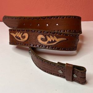 Enron Leather Western Belt Size 40